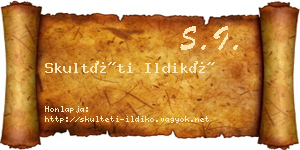 Skultéti Ildikó névjegykártya