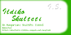 ildiko skulteti business card